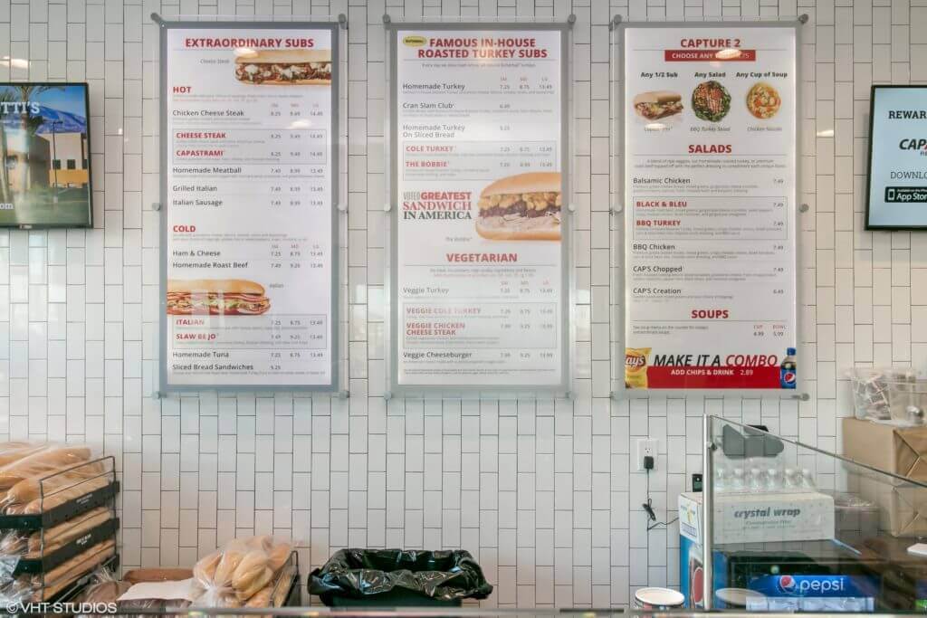 capriotti's menus